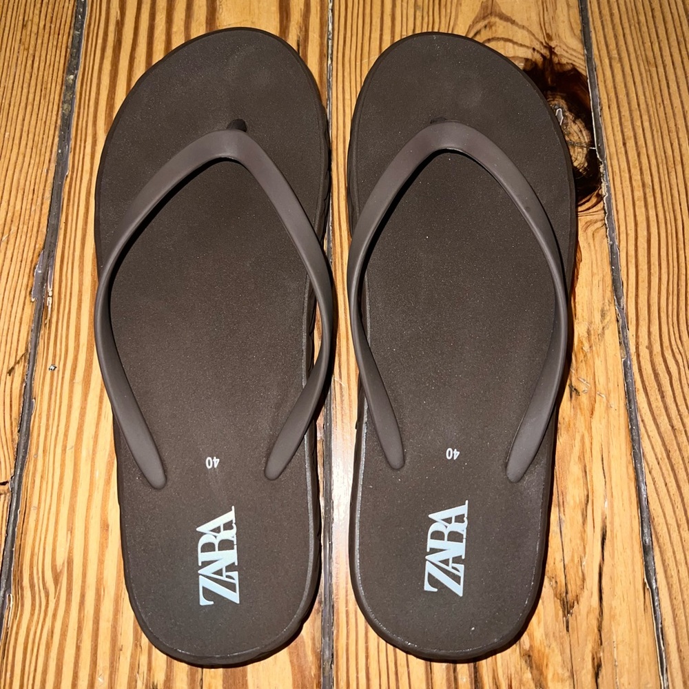 Zara Platform Flip Flops